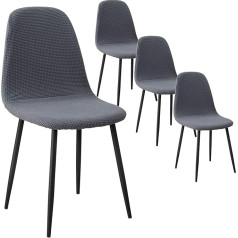 ‎Nibesser NIBESSER Stretch Chair Covers Universal Chair Cover 1/4/6 Set Chair Cover Elastic Dining Room Chairs Cover Armchair Covers Armchair Covers without Armrests Chair Cover for Cafe Living Room Office