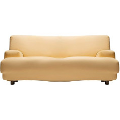 ‎Jungle Home Jungle Home | Universal 2 Seater Sofa Cover (145-185 cm) | Elastic Slipcover for All Types of Sofas with Armrests | High-Quality Washable and Non-Slip Fabric | Champagne