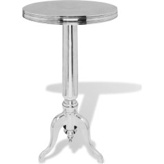 Vidaxl Table auxiliaire ronde Aluminium Argenté