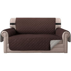 ‎Bellahills BellaHills Luxury Quilted Sofa Protection Cover Water Resistant Furniture Cover, Durable & Dirt Resistant - 190cm x 53cm Stone Blue