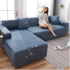 FCSHFC Sofa Cover Washable L Shape Sofa Covers Corner Stretch For 1/2/3/4 Cushion Couch Love Place Sofa Bed Thicken Furniture Protector Chaise Lounge (Color : K, Size : Set (3+3 seat))