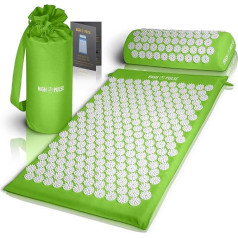 High Pulse® Acupressure Set + 5 rings + poster - acupressure mat and cushion stimulates blood circulation and releases tension