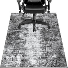 Capslpad Non-Slip Chair Mats for Hardwood Floor 90 x 120 cm Black Abstract Floor Protection Mat Gaming Desk Chair Underlay Desk Rug for Hard Floors Office Chair