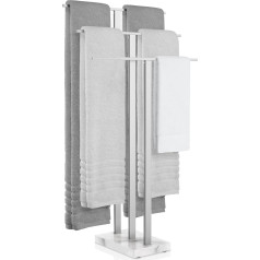 KES BTH217S3 Towel Rail Standing Bath Towel Holder 3 Bars Towel Stand Freestanding Marble Stainless Steel 18/8 Towel Stand