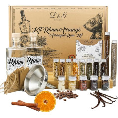 Louise & Gaston L&G® Rum Infusion and Preparation Kit - DIY Rum Gift Set for Tasting - Gift Idea for Men, Dad, Birthday, Christmas, Father's Day - High Quality Ingredients