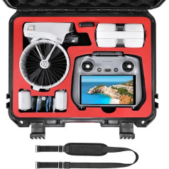 PFVtosky Case for DJI Flip, Portable Waterproof Hard Case with Shoulder Strap, Case for DJI FLIP Drone and Battery Accessories (for DJI RC2 Controller), black