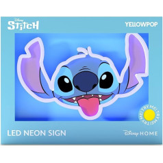Yellowpop Neonschilder, Disney-Stich (Gesicht), Neonschilder für Wanddekoration, energieeffiziente LED-Neonlichter für alle Wände, einfach zu installierendes individuelles Neonschild und anpassbare