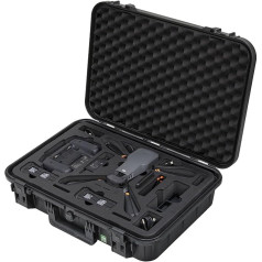 TomCase Ready to Fly Case for DJI Mavic 3 / Mavic 3 Classic / Mavic 3 Pro, DJI RC/RC Pro or Standard Controller; Waterproof ECO Protective Case - Made in Germany (RTF), black