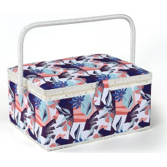 NOTIONSLAND Sewing Baskets for Home, Large Sewing Box for Storage and Organisation, Sewing Basket with Accessories, Gift for Christmas, Thanksgiving, Mother's Day (Colourful Geometric)