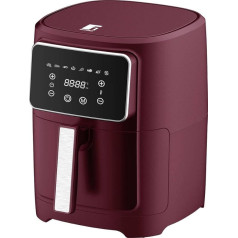 Bergner BG-51186-RD Air Fryer, Ceramic Plastic, 6.9 Litres, Maroon Collection (Wine Red)