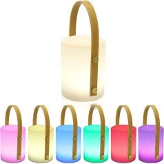 LED Battery Outdoor Table Lamp RBG LED with 8 Colours Colour Changing Living Room Table Lamp Kitchen Decorative Lantern LED Outdoor Garden Lamp Patio IP45 Splash Protection USB Rechargeable A