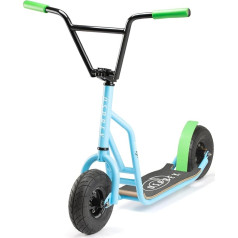 Osprey Misfit Hybrid Scooter, Big Wheel Scooter für Erwachsene und Teens All Terrain Off Road Kickscooter mit Luftreifen, Blau
