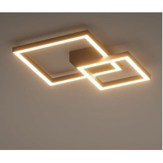 Klighten Ceiling Light LED Ceiling Light 35 W 2400 Lumens Living Room Lamp Aluminium Modern Ceiling Lighting for Bedroom Kitchen Living Room Hallway 36 x 36 x 6 cm Warm White 3000 K Black