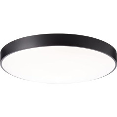 Brilliant Functional LED Ceiling Light, XXL Ceiling Light with Starry Sky Look with Remote Control, Light Colour Adjustable CCT Made of Metal/Plastic, White/Black, Diameter 78 cm