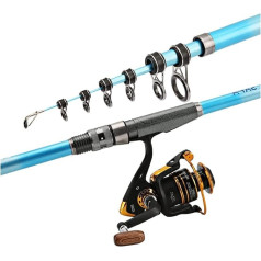 Fishing Rod Full Toughness Telescopic Fishing Rod and Fishing Reel Smooth Ceramic Guides Integrated Hand Rod