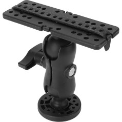 Asixxsix Fish Finder Mounting Base, Universal 360° Rotating Fish Finder Holder, Easy to Install Ball Mount Fish Finder Bracket for Marine Boat Kayak Pontoon Canoe