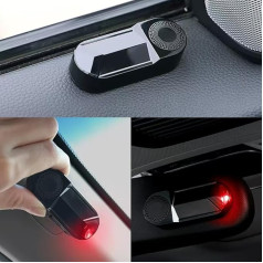 Solar Powered Fake Car Alarm Flashing Light - Dummy Alarm Box with Red LED, Intelligent Sensor, USB Backup, Increases Van Safety - Anti-Theft Measures