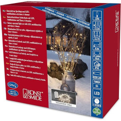 Konstsmide Battery Outdoor 128 LEDs Lights with Multi-Function On Transparent Wire - Warm White
