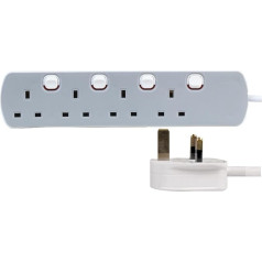 Pro elec SC334 5 m 4-Way Individually Switched Extension Lead