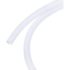 Rebower Corrugated Pipe Heat Resistant Split Wire Flexible Cover for [Office Cable Protection Electric Cable] - 5/8 Inch x 15/32 Inch x 29.5 Feet White