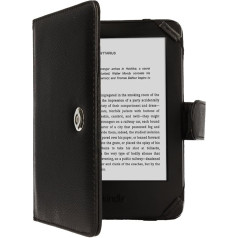 TECHGEAR Schwarz Hülle Kompatibel mit Kindle Paperwhite 5 / Paperwhite Signature/Paperwhite Kids Kinder, (11. Generation, 2021) mit 6,8 zoll Bildschirm, Folio Hülle PU Leder [Buch Stil]