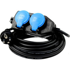 AS Schwabe 860602 4-Way Extension Cable 250 V / 16 A 10 m Cable IP 44 Use Outside