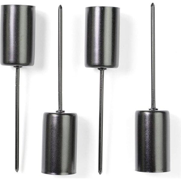 Riffelmacher 10862 - Taper Candle Holder, Metal, 2.3 x 11 cm, Pack of 4, Black, Arrangement, Advent Wreath, Decoration, Christmas