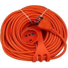 Electric Extension Cable Cross Section 3 x 1.5 mm² Italian Plug 16 A Schuko 10/16 A Max 3500 W 250 V Cable Reel (15 Metres)