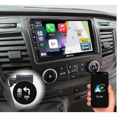 DYNAVIN Android Car Radio Sat Nav for Ford Transit from 2019: 9 Inch OEM Radio with Wireless Carplay and Android Car, Head-up Display, Includes DAB+, D9-TS Plus Flex - C