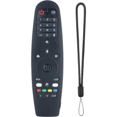 Silikon-Schutzhülle für LG AN-MR600 / LG AN-MR650 / AN-MR18BA / AN-MR19BA LG AN-MR20GA Fernbedienung, Silikon-Schutzhülle für LG Magic TV-Fernbedienung, rutschfeste Hülle, leuchtet nicht schwarz