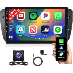 2GB + 64GB Android 13 Car Radio for Seat Ibiza 6J 2009-2013 Wireless CarPlay Android Car, 10.1 Inch Screen, Bluetooth Car Radio, Sat Nav, Reversing Camera, WiFM, RDS SWC