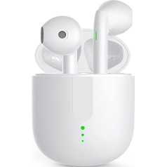 Mr.Wei Bluetooth Headphones, Wireless In-Ear, 5.3 HiFi Stereo Sound, Sports Noise Cancelling Headphones, Bluetooth, IPX7 Waterproof Touch Control with Microphone, Charging Box, USB-C, Quick Charge