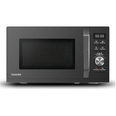 Toshiba MW3-AG20PE(BK) Microwave with Grill 20L 3-in-1 Microwave Oven, Chef Defrosting, Microwave, Grill, Combi, 5 Power Levels, 8 Automatic Programmes, Easy Cleaning, Black