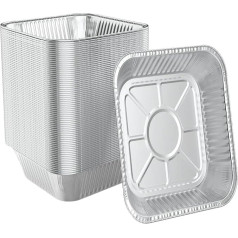 LSHMING 20CM Air Hot Friteuse Aluminium Folie Pan Küche Liefert Lebensmittel Behälter Quadratischen Ofen Küche Backen Werkzeug(50pcs)