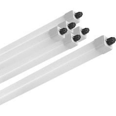 ELG Leuchten 6x LED Wet Room Light Stable Light 150 cm 4000 K Dlg Approved Amonia Resistant 53 W 6500 lm IP66 Agricultural Light Stable Light Lighting Cow Lighting Pig Light Agricultural Lamp