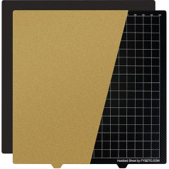 BCZAMD Ender 5 Plus 2022 Build Plate JanusBPS-PET Platform Gold Textured Powder PEI + PET Carbonn Fibree Spring Steel Sheet Heated Bed Surface with Strongg Maagnetiic Sticker 377 x 370 mm / 14.8 x
