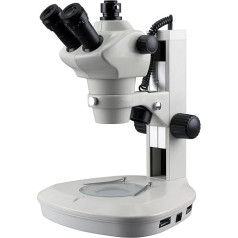 AmScope SF-2TRA 8X-50X Track Stand Stereo Zoom Confocal Trinocular Microscope w Top & Bottom LED Lights
