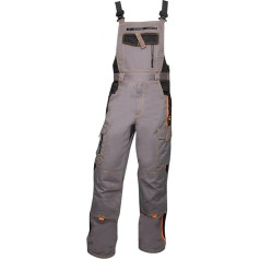 KG Ardon H9108 Grey Work Dungarees Men's Safety Trousers Work Trousers Combination Trousers, gray