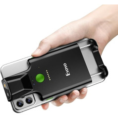 Eyoyo Bluetooth Back Clip Phone Barcode Scanner, 1D 2D QR Wireless Barcode Reader with 1600 mAh Battery, Compatible with iPad, iPhone and Android for Book Warehouse Inventory Management