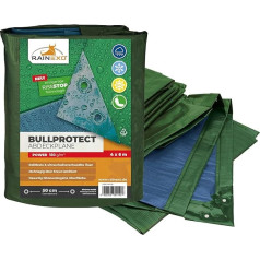 Bio Green Rainexo RX150-4X6-GB Tarpaulin 4 x 6m 150g/m² includes Eyelets/ 5 Year Warranty on UV Stability