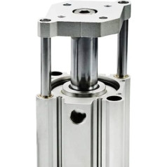 Pneumatik-Luftzylinder, Luftzylinder CQMB/CDQMB. Bohrung 50mm doppeltwirkender Kompaktstangenführung Pneumatischer RAM-Zylinderhub 5/10/15/20/25 / 30mm für automatische Ausrüstung(CDQMB50-30D)