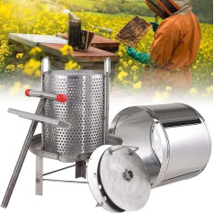 Manual Honey Press Extractor, Rotary Honey Extractor, Wax Press Honey Squeezing Machine Beekeeping Commercial Household, Beekeeping Agriculture Beekeeping Tool