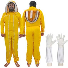 URBANSBEE Professional Printed Cotton Beekeeping Suit with Hat and Large Pocket for Beekeepers Breathable Natural Suit