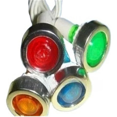 BADIKA Anzeigelampe 200 Stück 10mm Durchmesser Kontrollleuchte mit Kabel XL1-9,12V(Green,380V)