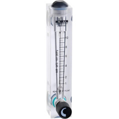 0,1–40 m³/h 12–720 LPM 1/2 Zoll BSPT männlich / 1/4 Zoll BSPT weiblich PMMA Gasdurchflussmesser Luftdurchflussmesser Rotameter mit Steuerventil LZM-15T (72–720 LPM)