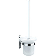 Classic Design Toilet Brush Holder Household Wall Mounted Toilet Cleaning Brush Bathroom Stainless Steel Long Healed Toilet Bowl Brush 360° No Dead Angle Cleaning Brush Toilets
