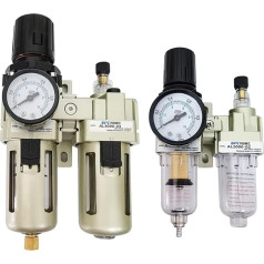 Pneumatic Pressure Regulator, 1 Piece, AC2010-02 AC3010-03 AC4010-04, Water and Oil Separator, Manual Drainage Compressor, Air Filter (Color : AC2010-02 PC4-02, Size: Copper Filter