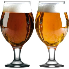 LAV Luxury Beer Glasses, Set of 6, 0.5 Litres (Max 570 ml) 100% Lead-Free Beer Glass, Craft Beer Glasses, Beer Goblets, Stemed Beer Glass, IPA Beer Tasting Glass, Beer Goblet Glass, Belgian Beer