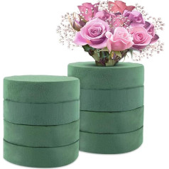YAYODS Pack of 8 18 x 4 cm Floral Foam Round Flower Foam for Fresh Flowers Flower Foam Green Flower Arrangement Sponge for Crafts for Flower Arrangements, Flower Decoration