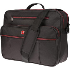 Christian Wippermann Flight Attendant Shoulder Bag Work Bag Men's Bag Landscape Format, black, shoulder bag